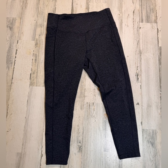 Zella Gray Legging Seam Slash Pocket Waist Large - Picture 1 of 7